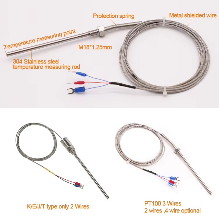 Probe temperature sensor for bag making machine