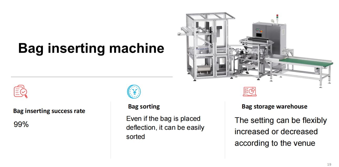 automatic cement bag insertion machine